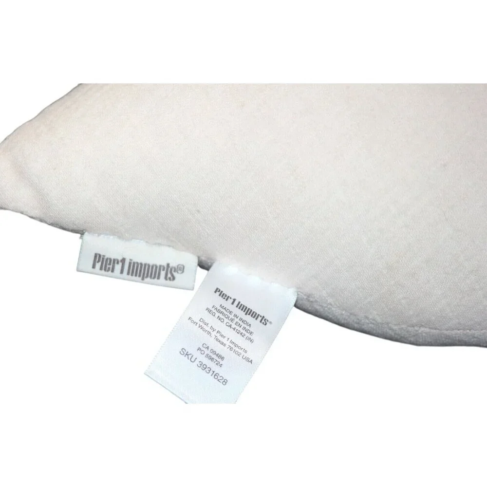 Pier 1‎ Imports Swan Pillow With Pink Silver Glitter Wings 14
